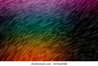 Dark Multicolor, Rainbow vector template with bubble shapes. Glitter abstract illustration with wry lines. The best blurred design for your business.