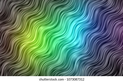 Dark Multicolor, Rainbow vector template with lava shapes. A sample with blurred bubble shapes. The elegant pattern for brand book.