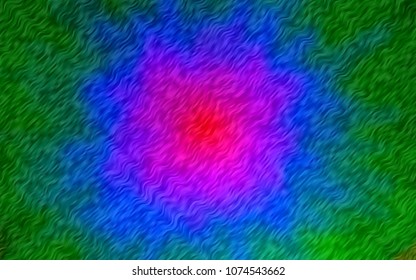 Dark Multicolor, Rainbow vector template with liquid shapes. An elegant bright illustration with gradient. Textured wave pattern for backgrounds.