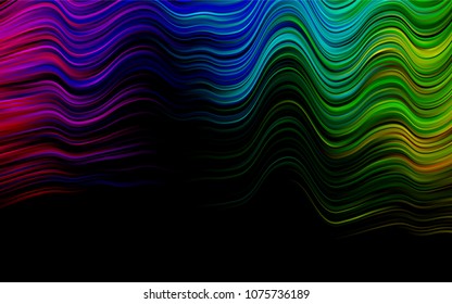 Dark Multicolor, Rainbow vector template with lines, ovals. Brand-new colored illustration in marble style with gradient. The elegant pattern for brand book.