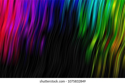 Dark Multicolor, Rainbow vector template with liquid shapes. Shining crooked illustration in marble style. A new texture for your  ad, booklets, leaflets.