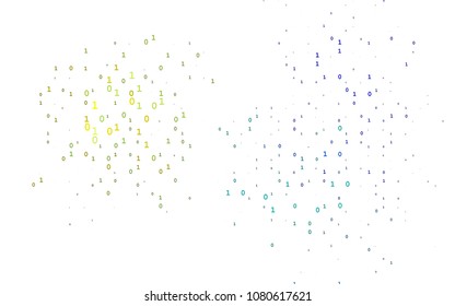 Dark Multicolor, Rainbow vector template with isolated numerals. Shining colorful illustration with isolated Digit signs. The pattern can be used for ad, booklets, leaflets of education.