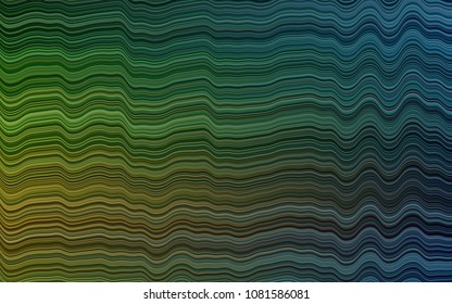 Dark Multicolor, Rainbow vector template with abstract lines. A completely new color illustration in marble style. Brand-new design for your ads, poster, banner.