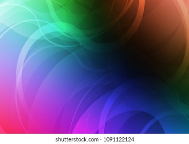 Dark Multicolor, Rainbow vector template with bubble shapes. Creative illustration in halftone marble style with gradient. The best blurred design for your business.