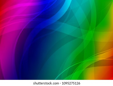 Dark Multicolor, Rainbow vector template with liquid shapes. Colorful illustration in abstract marble style with gradient. A completely new template for your business design.