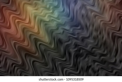 Dark Multicolor, Rainbow vector template with bent lines. An elegant bright illustration with gradient. Marble design for your web site.