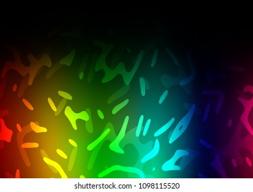 Dark Multicolor, Rainbow vector template with bent ribbons. Shining crooked illustration in marble style. A new texture for your  ad, booklets, leaflets.