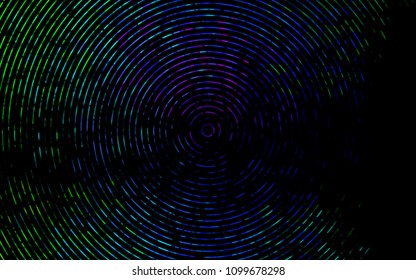 Dark Multicolor, Rainbow vector template with abstract lines. A vague circumflex abstract illustration with gradient. A new texture for your  ad, booklets, leaflets.