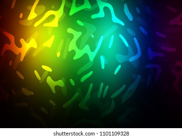 Dark Multicolor, Rainbow vector template with bubble shapes. Shining illustration, which consist of blurred lines, circles. The elegant pattern for brand book.