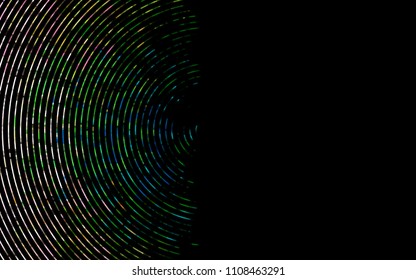 Dark Multicolor, Rainbow vector template with liquid shapes. Blurred geometric sample with gradient bubbles.  Marble style for your business design.