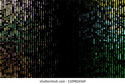 Dark Multicolor, Rainbow vector  template with circles. Glitter abstract illustration with blurred drops of rain. Pattern can be used as texture of water, rain drops.