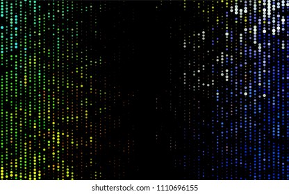 Dark Multicolor, Rainbow vector  template with circles. Blurred decorative design in abstract style with bubbles. Pattern can be used as texture of water, rain drops.