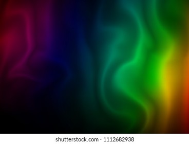 Dark Multicolor, Rainbow vector template with lava shapes. Colorful illustration in abstract marble style with gradient. A completely new template for your business design.
