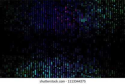 Dark Multicolor, Rainbow vector  template with circles. Blurred bubbles on abstract background with colorful gradient. The pattern can be used for ads, leaflets of liquid.