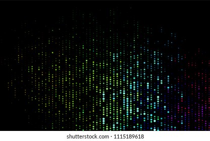 Dark Multicolor, Rainbow vector  template with circles. Modern abstract illustration with colorful water drops. The pattern can be used for ads, leaflets of liquid.