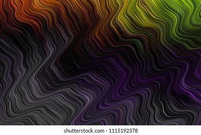 Dark Multicolor, Rainbow vector template with bubble shapes. Creative geometric illustration in marble style with gradient. Textured wave pattern for backgrounds.