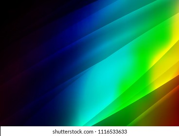 Dark Multicolor, Rainbow vector template with repeated sticks. Blurred decorative design in simple style with lines. Smart design for your business advert.