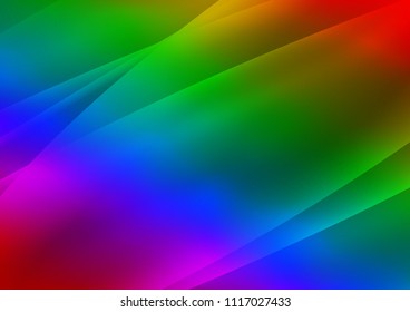 Dark Multicolor, Rainbow vector template with repeated sticks. Blurred decorative design in simple style with lines. The pattern can be used as ads, poster, banner for commercial.