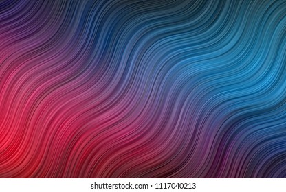 Dark Multicolor, Rainbow vector template with abstract lines. Geometric illustration in marble style with gradient.  Brand-new design for your ads, poster, banner.