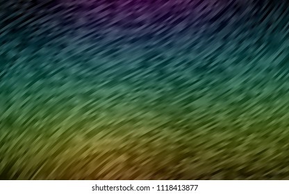 Dark Multicolor, Rainbow vector template with bent lines. Geometric illustration in marble style with gradient.  Brand-new design for your ads, poster, banner.
