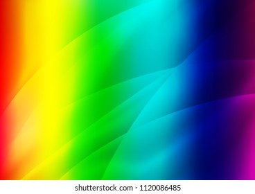 Dark Multicolor, Rainbow vector template with repeated sticks. Decorative shining illustration with lines on abstract template. The pattern can be used as ads, poster, banner for commercial.