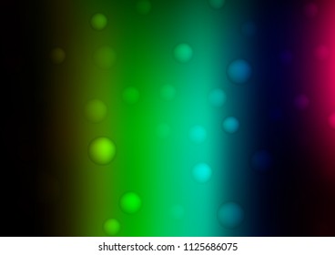 Dark Multicolor, Rainbow vector template with circles. Illustration with set of shining colorful abstract circles. The pattern can be used for ads, leaflets of liquid.