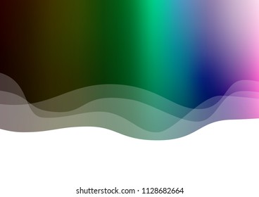Dark Multicolor, Rainbow vector template with bent ribbons. Modern gradient abstract illustration with bandy lines. Textured wave pattern for backgrounds.
