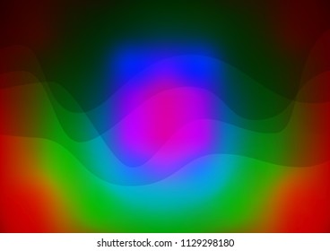 Dark Multicolor, Rainbow vector template with bent ribbons. A completely new color illustration in marble style. A completely new template for your business design.