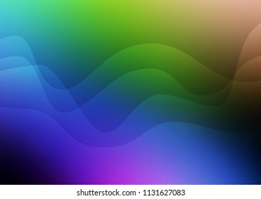 Dark Multicolor, Rainbow vector template with bubble shapes. An elegant bright illustration with gradient. A completely new marble design for your business.