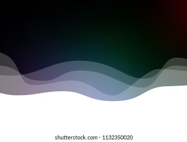 Dark Multicolor, Rainbow vector template with abstract lines. Blurred geometric sample with gradient bubbles.  Textured wave pattern for backgrounds.