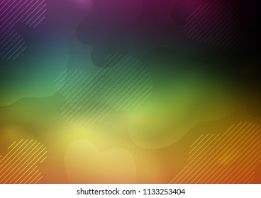 Dark Multicolor, Rainbow vector template with repeated sticks. Glitter abstract illustration with colored sticks. The template can be used as a background.