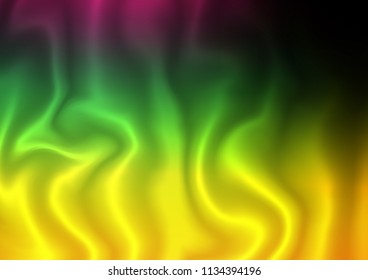 Dark Multicolor, Rainbow vector template with abstract lines. Colorful abstract illustration with gradient lines. The elegant pattern for brand book.