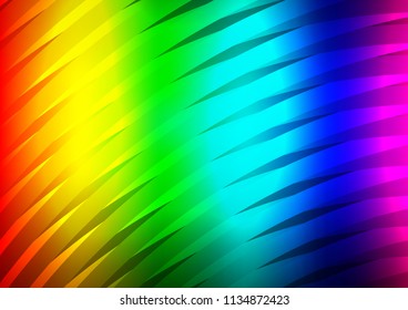 Dark Multicolor, Rainbow vector template with repeated sticks. Glitter abstract illustration with colored sticks. The template can be used as a background.