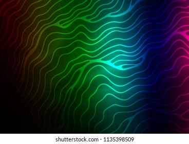 Dark Multicolor, Rainbow vector template with bubble shapes. Creative geometric illustration in marble style with gradient. Textured wave pattern for backgrounds.