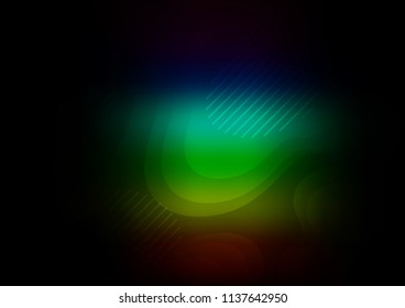 Dark Multicolor, Rainbow vector template with repeated sticks. Blurred decorative design in simple style with lines. The pattern can be used for busines ad, booklets, leaflets