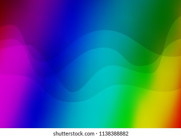 Dark Multicolor, Rainbow vector template with lines, ovals. A completely new color illustration in marble style. A completely new marble design for your business.