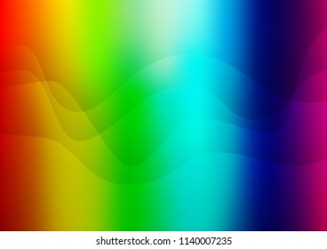 Dark Multicolor, Rainbow vector template with lava shapes. Modern gradient abstract illustration with bandy lines. Pattern for your business design.