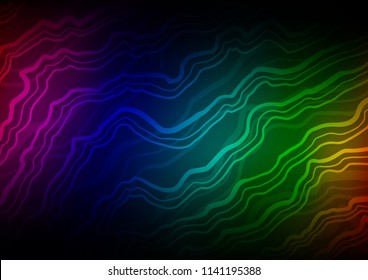 Dark Multicolor, Rainbow vector template with bubble shapes. A sample with blurred bubble shapes. A new texture for your  ad, booklets, leaflets.