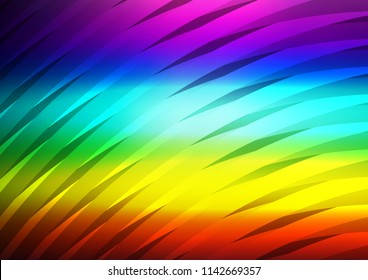 Dark Multicolor, Rainbow vector template with crossing curved liens. Lines on blurred abstract background with gradient. Smart design for your business advert.