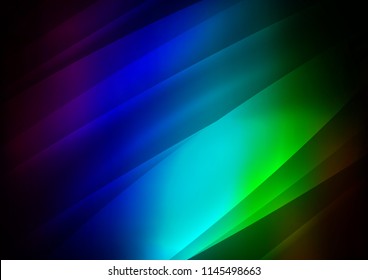 Dark Multicolor, Rainbow vector template with repeated sticks. Decorative shining illustration with lines on abstract template. The pattern can be used for websites.