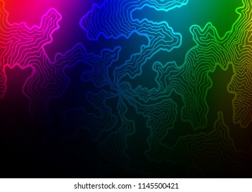 Dark Multicolor, Rainbow vector template with bubble shapes. A vague circumflex abstract illustration with gradient. Marble style for your business design.