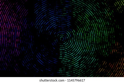 Dark Multicolor, Rainbow vector template with bubble shapes. Creative illustration in halftone marble style with gradient. A completely new template for your business design.