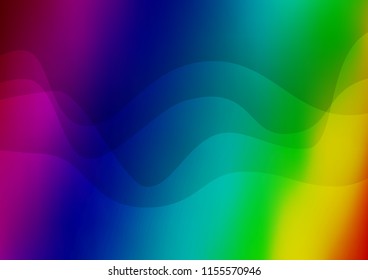 Dark Multicolor, Rainbow vector template with lava shapes. Creative illustration in halftone marble style with gradient. Brand new design for your ads, poster, banner.