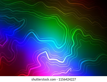 Dark Multicolor, Rainbow vector template with repeated sticks. Decorative shining illustration with lines on abstract template. Smart design for your business advert.