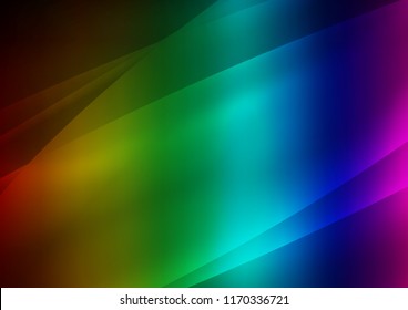 Dark Multicolor, Rainbow vector template with repeated sticks. Modern geometrical abstract illustration with staves. The template can be used as a background.