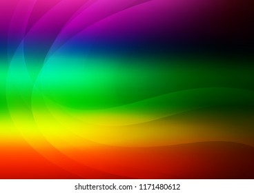 Dark Multicolor, Rainbow vector template with bubble shapes. An elegant bright illustration with gradient. The best blurred design for your business.