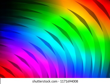 Dark Multicolor, Rainbow vector template with repeated sticks. Glitter abstract illustration with colored sticks. Smart design for your business advert.
