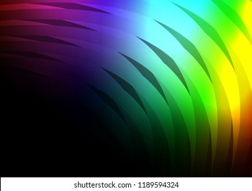 Dark Multicolor, Rainbow vector template with repeated sticks. Modern geometrical abstract illustration with staves. The pattern can be used for websites.