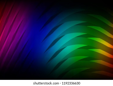 Dark Multicolor, Rainbow vector template with repeated sticks. Decorative shining illustration with lines on abstract template. The pattern can be used for busines ad, booklets, leaflets