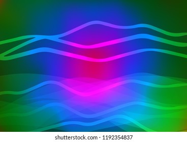 Dark Multicolor, Rainbow vector template with repeated sticks. Decorative shining illustration with lines on abstract template. Smart design for your business advert.